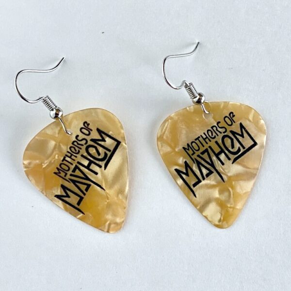 Gold Guitar Pick Dangle Earring (pair)